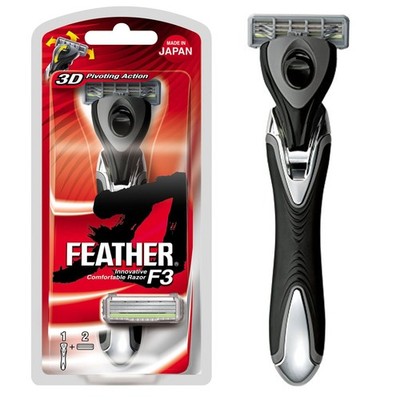 - F3 Shaving Razor - Pivoting Head Shaving Razor with Wavy Guard and SiC Cera...
