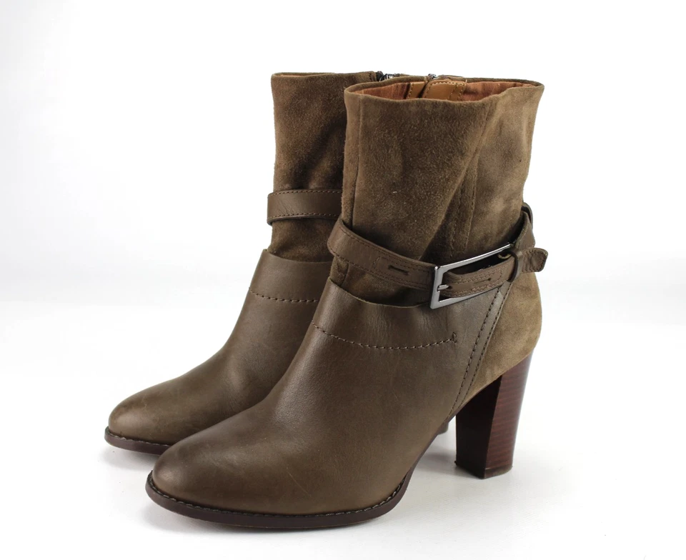Clarks Gr.37 Uk.4 Damen Stiefel Stiefeletten Boots Leder Braun  TOP  L 500 - Bild 2 von 4