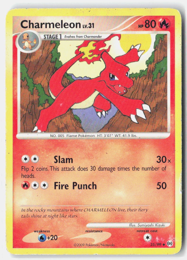 Pokemon tcg Arceus Charmeleon Heavily played