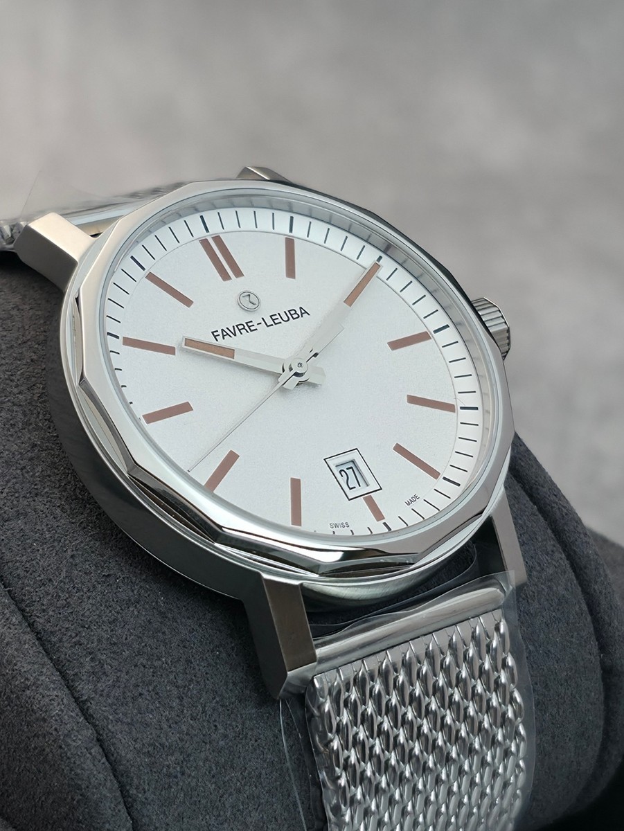 Favre-Leuba Sandow Steel Date 40mm men watch | eBay