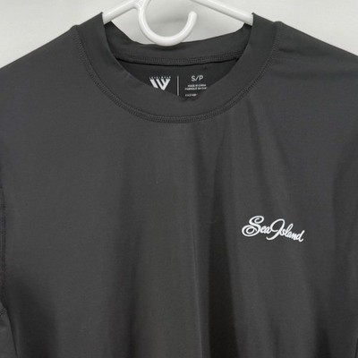 Levelwear Sea Island Mens Small Black Long Sleeve Performance Shirt Golf Active