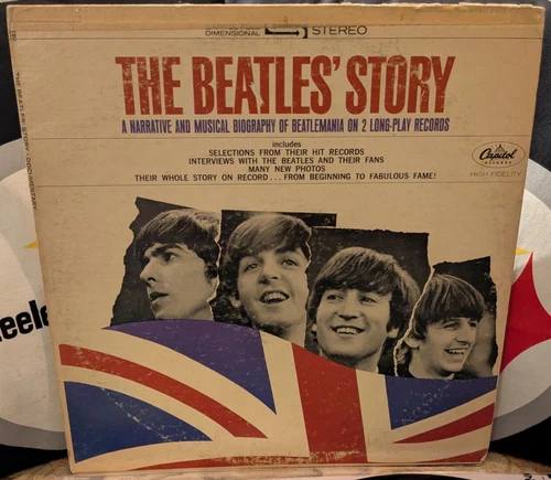 THE BEATLES The Beatles' Story 1969 Stereo GREEN LABEL Capitol 2X LP STBO2222 VG