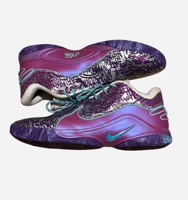 Nike Zoom Lebron 21 Low Top Basketball Sneaker Purple/White/Teal CD4991