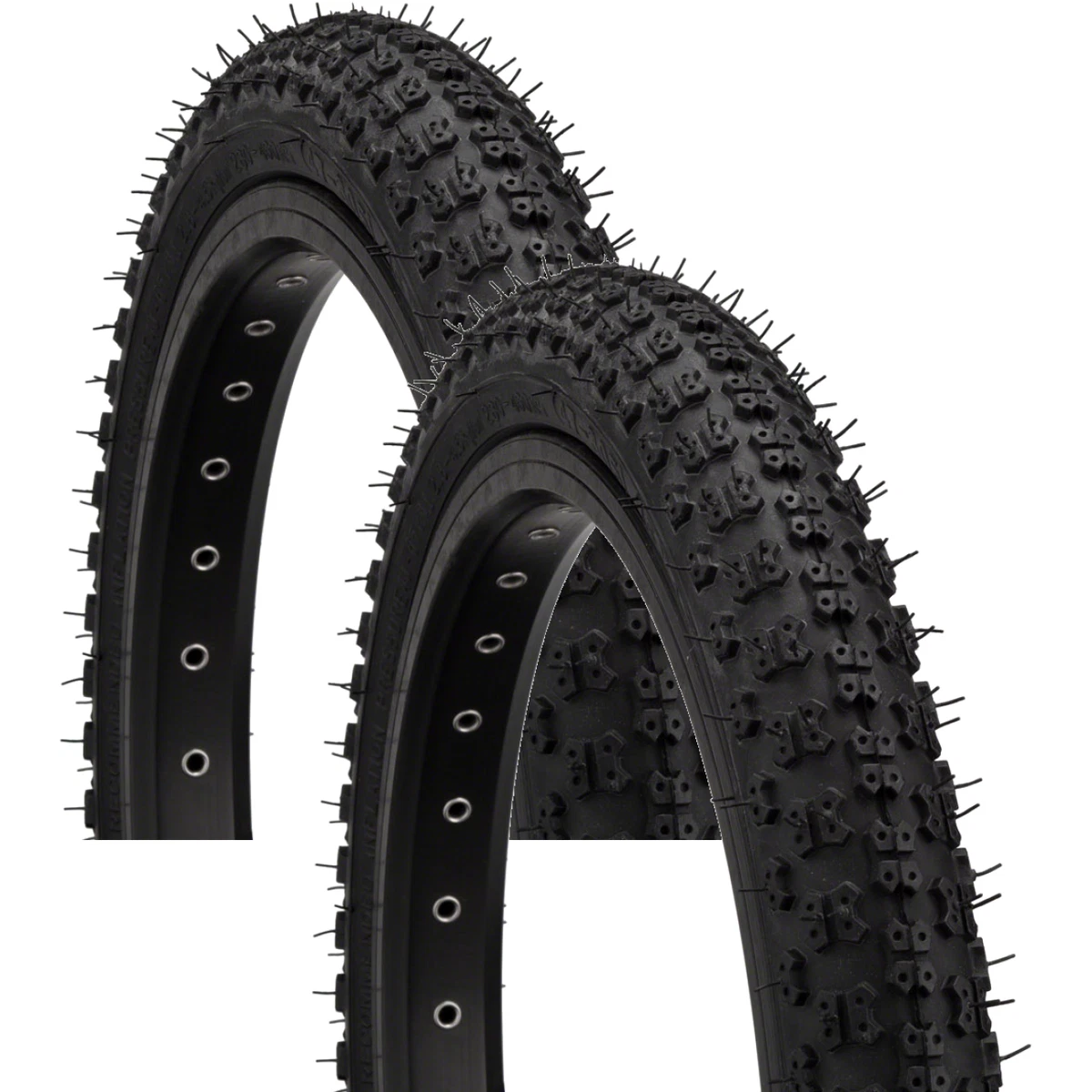 Lot De 2 Pneus Et 2 Chambres à Air BMX DURO - 16 X 2.125 - Noir/Gomme - COMP III