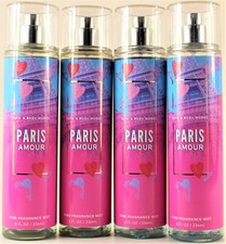 QTY 4 - Bath  Body Works PARIS AMOUR Fine Fragrance Body Mist Spray 8 Oz