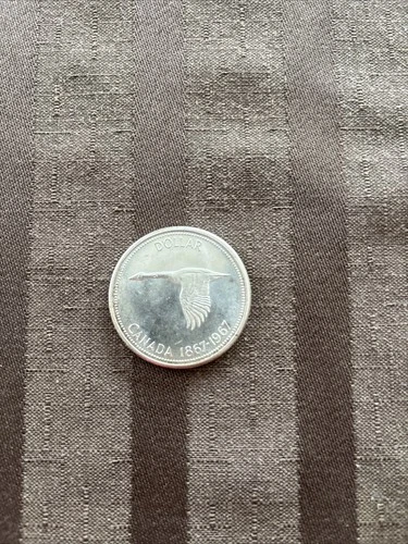 1967 Canada Silver Dollar Flying Goose Centennial Coin 80% Silver 1867-1967