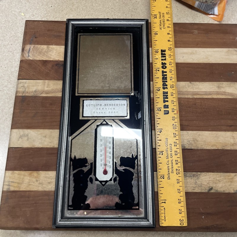 Vintage advertisement thermometer, ￼The Gutliph-Henderson Service 