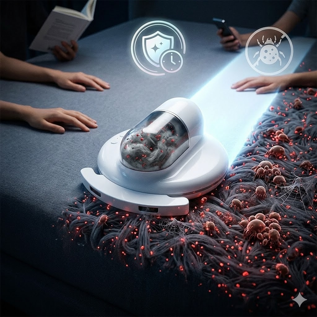 Smart Robot Mite Remover Uv-C Vacuum Wireless Mattress Bed Cleaner Anti-Dust
