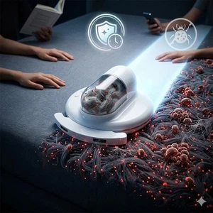 Robot Smart Mite Remover UV-C Nettoyeur de lit sans fil pour matelas à vide anti-douille
