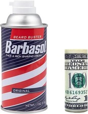 Barbasol Diversion Safe Can Hidden Stash with Smell Proof Bag for Valuables