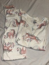 Girls Size 10 /10A Carter's Unicorn Pajama Set 2 Pc NWOT Snug Fit LS