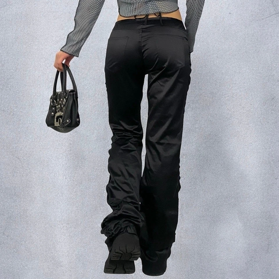 Calça bootcut vintage Y2K Seven7 Express cintura baixa carga franzida tamanho 31 - Imagem 2 de 4