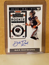 Dax Raymond 2019 Contenders Rookie Ticket Variation Autograph Chicago Bears TE