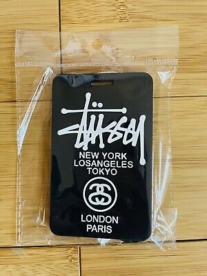 Stussy New York Los Angles Tokyo Black Tag Card Holder Man Stussy New York Los Angles Tokyo Black Tag Card Holder Man