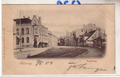 53524 Postcard Schleswig Stadtweg 1900