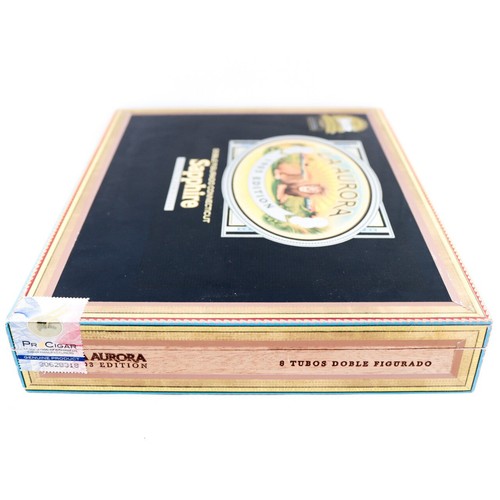 La Aurora Tubos Doble Figurado Saphir leere Holz Zigarrenkiste 10" x 8" x 1,5" - Bild 8 von 12