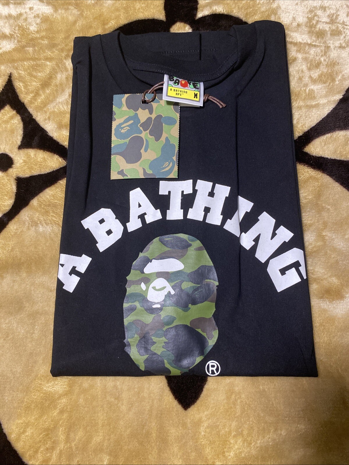 BAPE Small Camo Bape Head Cap in Medium Size