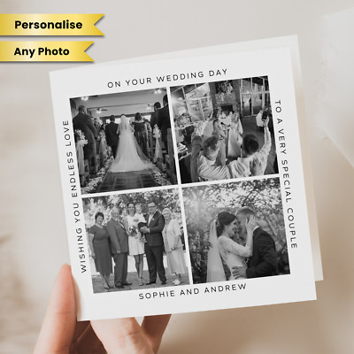 Personalisierte Foto Hochzeitskarte Herr und Frau Fotokarte auf Ihrer Hochzeitstagskarte