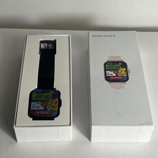 Feifuns Unisex Adult Black Bluetooth Enabled Smartwatch