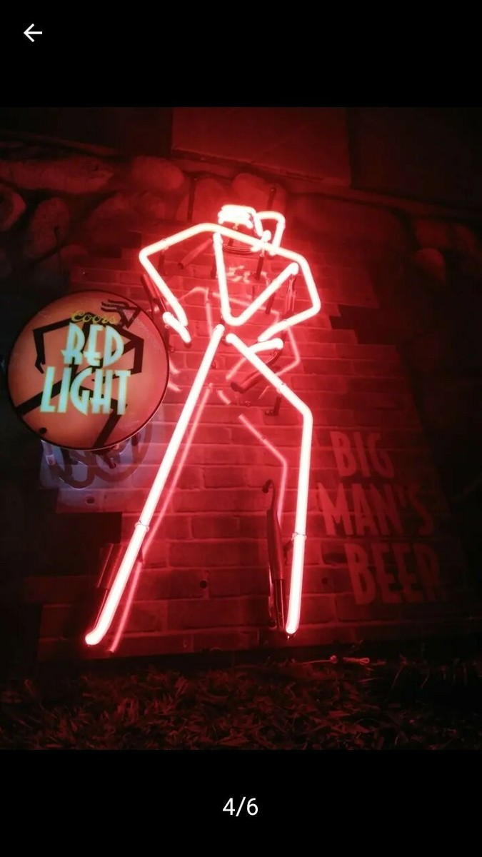 Vintage Hard to find rare Coors red light 1995 real glass neon