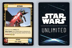 Jetpack #225/262 Star Wars Unlimited Shadows Of The Galaxy 2024 Uncommon TCG