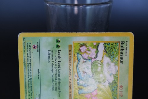 Pokemon Card - Bulbasaur Base Set (Shadowless) 44/102 Common - Picture 6 of 11