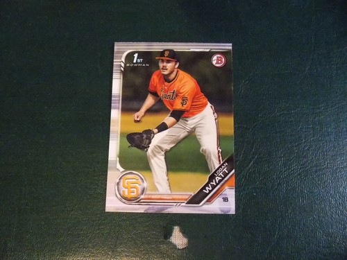 ( 10 ) 2019 BOWMAN DRAFT BASE PAPER PROSPECT BD-29 LOGAN WYATT GIANTS - Picture 2 of 3