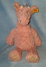 Steiff Stuffed GISELLE GIRAFFE Cuddly Soft Plush Toy Peach Pink 12"