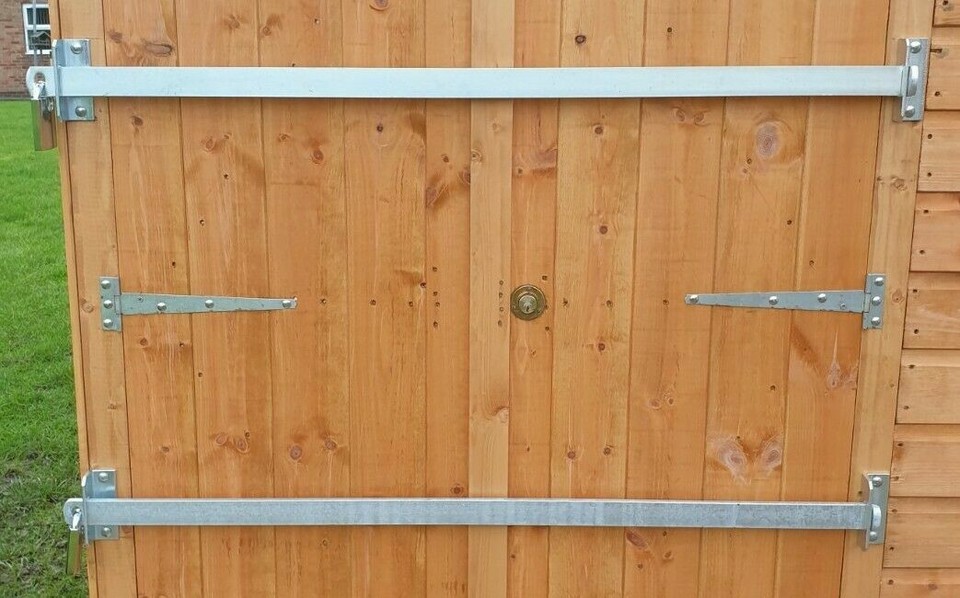 GARDEN SHED LOCK BAR, FACTORY / GARAGE/ OFFICE DOOR SECURITY HEAVY DUTY STEEL eBay
