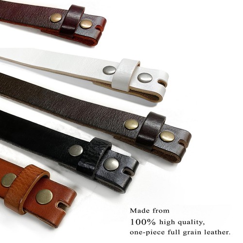 BS100 Genuine Full Grain One Piece Leather 1-1/8"(30mm) Wide Dress Belt Strap - Picture 2 of 11