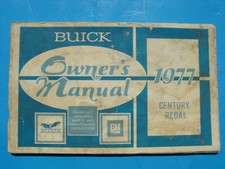 1977 Buick Century Regal Original Operator Owners Manual Used.
