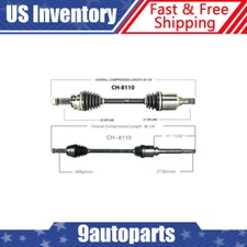 Fits 4WD 2007 2008 2009 2010-2012 Jeep Patriot Compass Pair Front CV Axle Joint