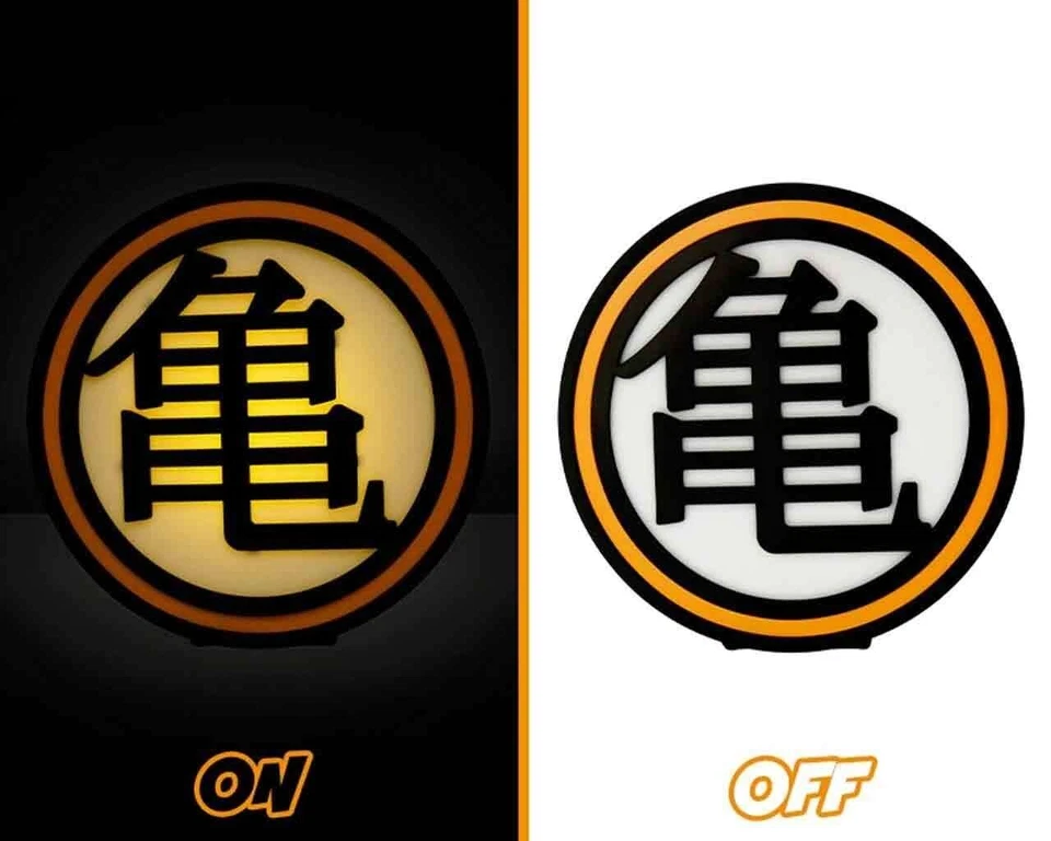 Lampe Dragon Ball Z : symbole Kame - lampe de bureau école tortue - Photo 3/4