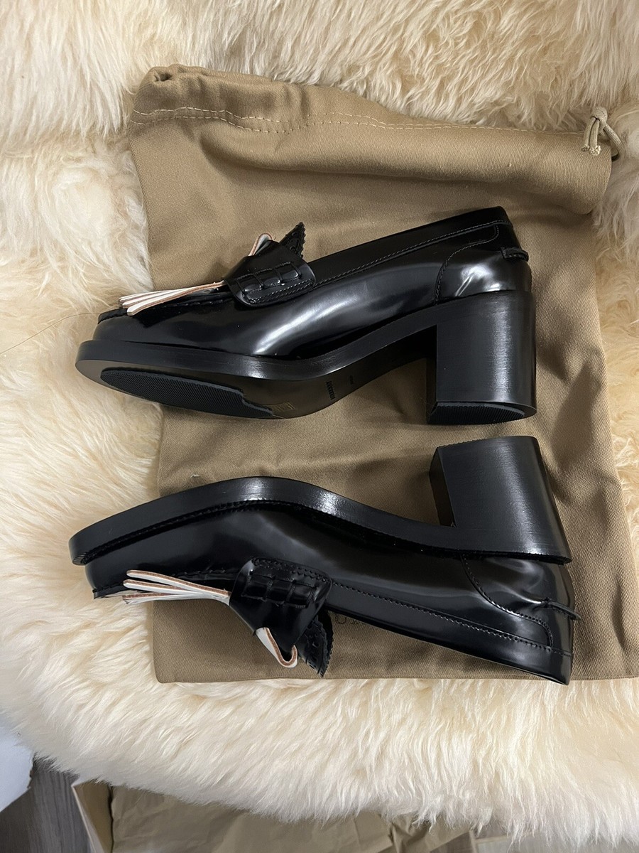 Burberry Women's Black Leather English Icons Bedmoore 55 Loafer Size 36/  US 6 | eBay