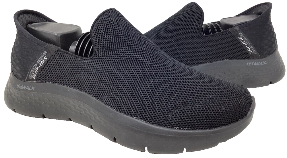 Skechers Men's Slip-ins Go Walk Flex No Hands Blk Slip On Shoes Sz:10 176N