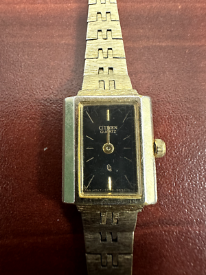 Citizen Watch Women Black Dial Gold Tone New Battery s-l400.jpg main image 4