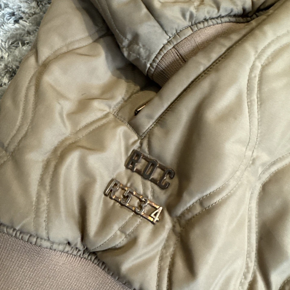 Chaqueta De Colección Rocawear Forrada Acolchada Para Hombre Talla 6XL Cremallera Completa Cappuccino Y2K Foto 2 de 4