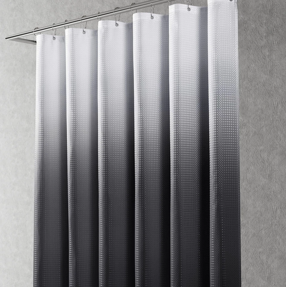 Shower Curtain, Cloth Ombre Black Shower Curtain - Image 3 of 4
