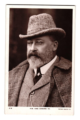 H.M. King Edward VII Rotary Photo Postcard 2M 1900's