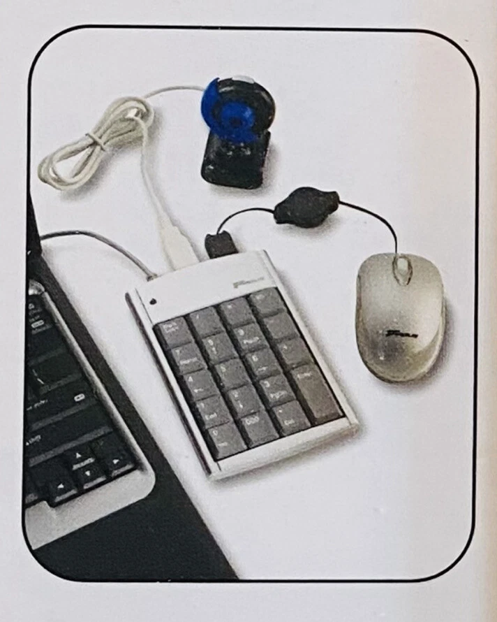 Targus Mini 19-Key Numeric Keypad with USB Hub Silver PAUK10U - Image 2 of 4