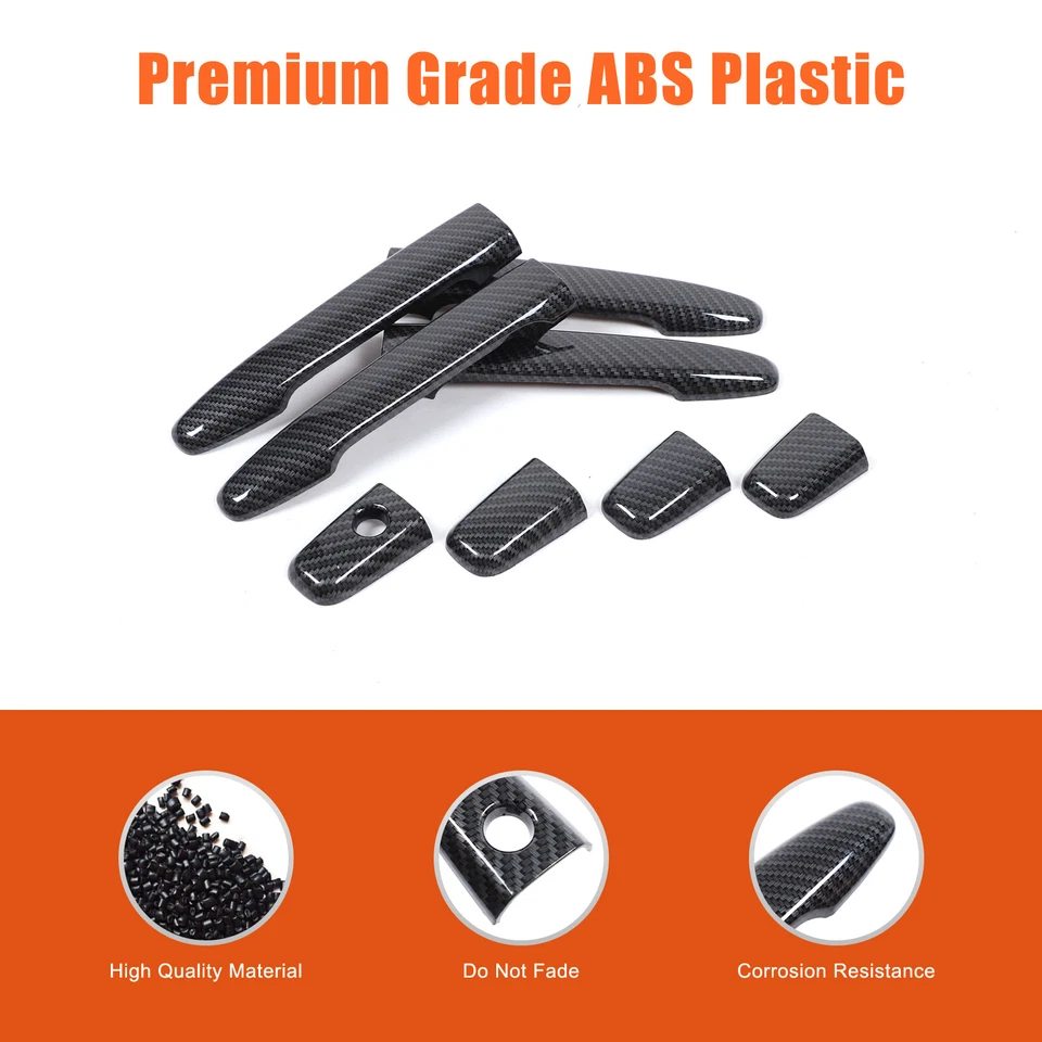 Door Handle Cover Trim For 2011-2023 Mitsubishi Outlander Sport/ASX Carbon Fiber Foto 4 de 4