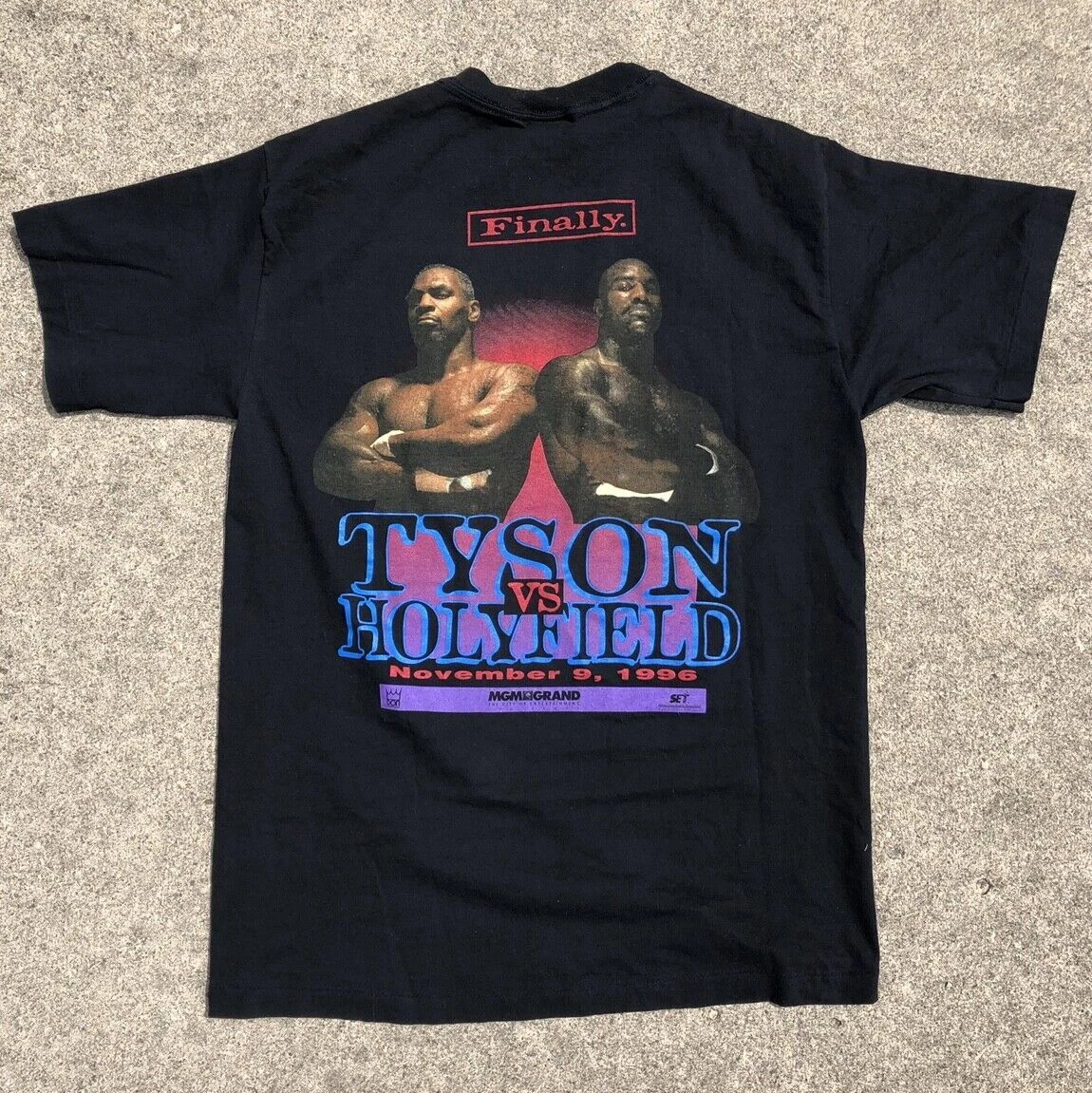 90s Mike Tyson vs Evander Holyfield Boxing T-shirt 1994 Men S