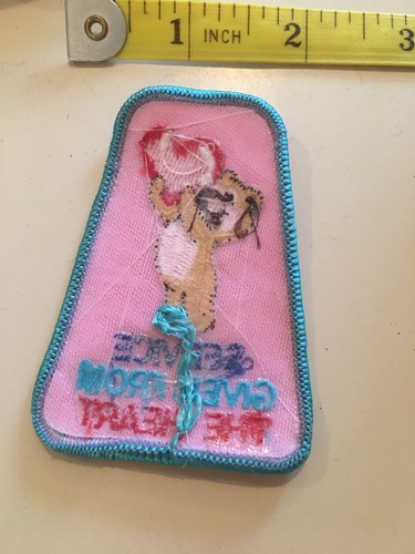 Parche vintage Girl Scout servicio para dar desde el corazón oso - Imagen 2 de 2