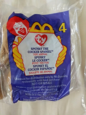TY Teenie Beanie Babies SPUNKY COCKER SPANIEL McDonald's #4 1999 NIP 1993 Tag