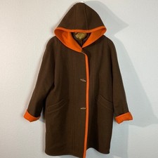 Women's Schneiders Salzburg Wool Hooded Jacket Brown Orange 10 Winter Austria