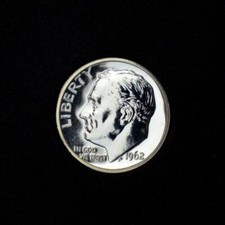 1962 B/U Roosevelt Dime Proof~90% Silver~Flat Rate shipping on Multiple items~!