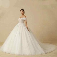 2025 Beading Princess Wedding Dresses Sleeveless Off Shoulder Bride for Women