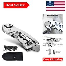 Versatile Pocket Multitool Wrench with Nylon Sheath - 7 Tools for Daily Use