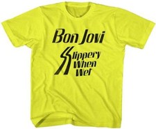 Bon Jovi Slippery When Wet Classic Rock Hair Band Youth Toddler Boy Girl Shirt