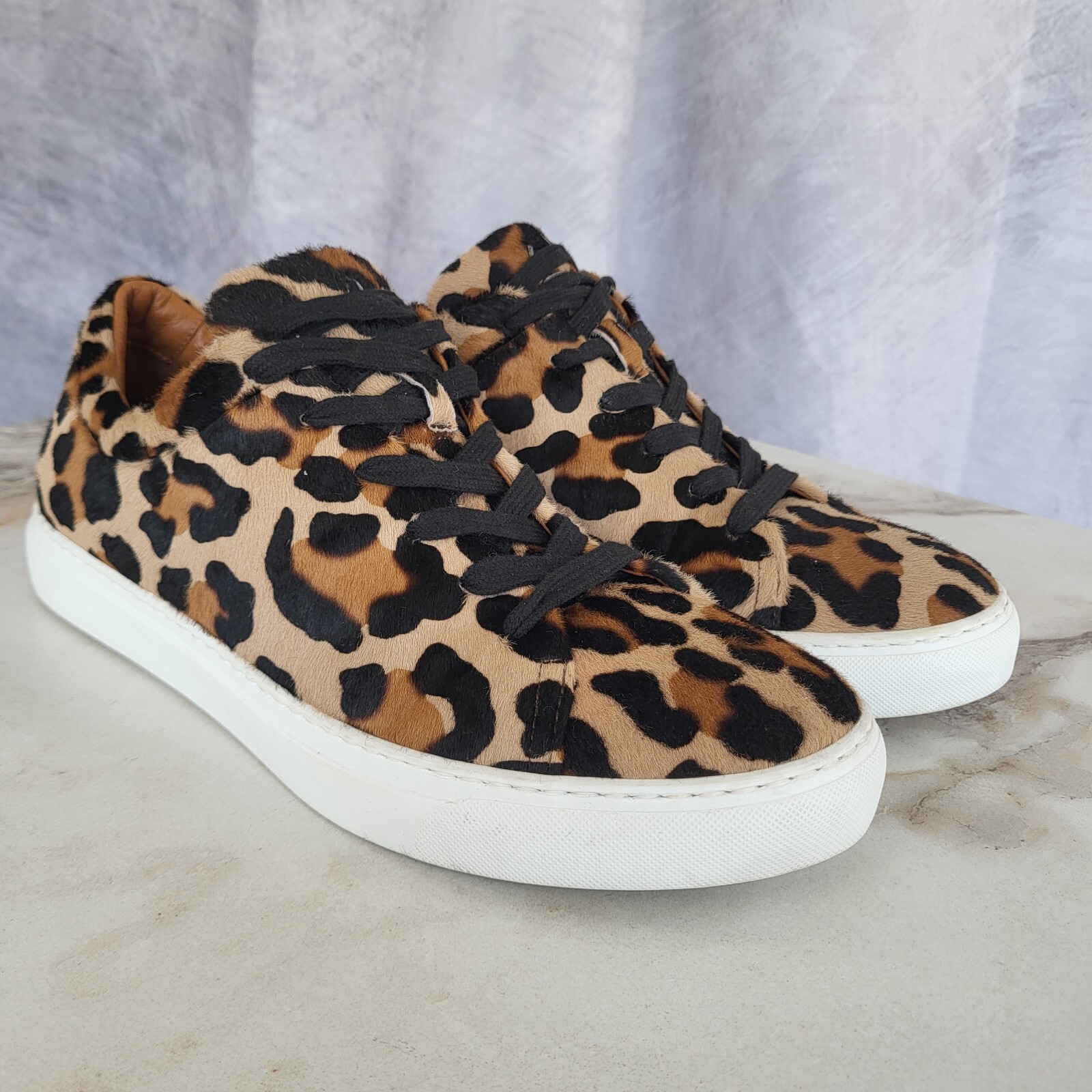 PONY AQUATALIA Sneakers Uomo Stampa Leopardata Capelli di Cavallo 8 5 M Marrone Nero